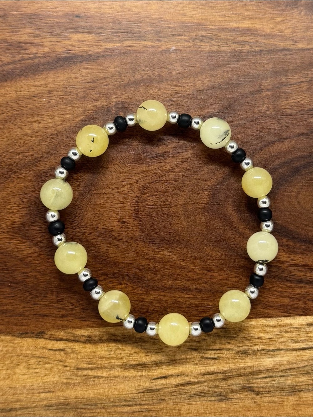 ✨ Handmade Yellow Opal Stretch Bracelet ✨